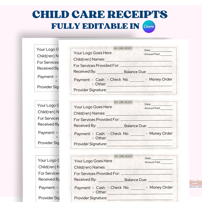 Receipt Template Etsy