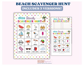Beach Scavenger Hunt for Kids: Printable Summer Activity (PDF)