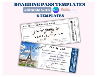Editable Surprise Trip Boarding Pass Template (Digital Download)