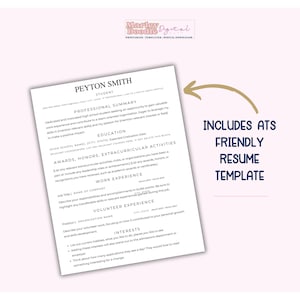 ATS friendly canva resume template for students.