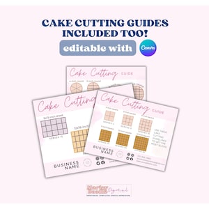 Editable cake cutting guides.