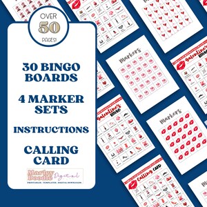 Galentines Bingo Game With 30 Unique Printable Bingo Cards, Galentines ...