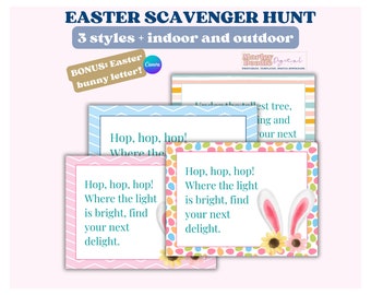 Printable Easter Scavenger Hunt: Indoor & Outdoor Clues (Digital Download)