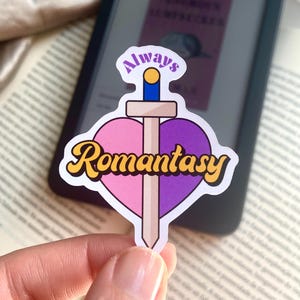 Romantasy Kindle Sticker Bookish Love Trope Sticker Kindle Kobo Decor Book Lover Gift Waterproof Holographic Matte Book Stickers Book Lover
