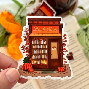 Book Store Sticker Fall Cozy Weather Decor Kindle Stickers Bookish Gift Pumpkin Spice Book Sticker Autumn Planner Decor Gift for Book Lover