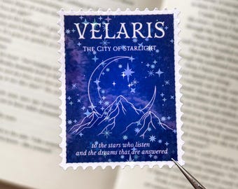 ACOTAR Velaris Sticker City of Starlight Holographic Vinyl Rhysand and Feyre Kindle Sticker Bookish Gift Night Court Quote Laptop Adhesive