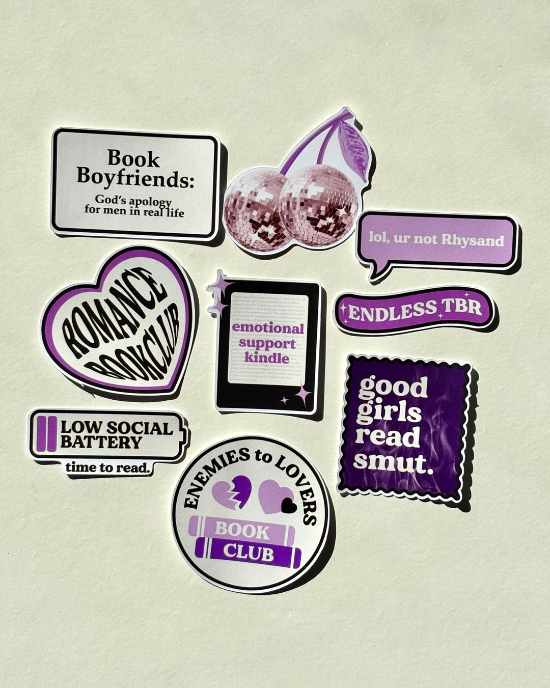 Book Lover Sticker Pack Romance Book Club Stickers Funny Reader Decals ...