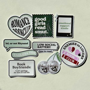 Pack Kindle-stickers groen leesgrage stickerpakket Kindle Kobo Decor Reader thema waterdichte holografische mat boekstickers boek minnaar cadeau