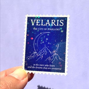 ACOTAR Velaris Sticker City of Starlight Holographic Vinyl Rhysand and Feyre Kindle Sticker Bookish Gift Night Court Quote Laptop Adhesive