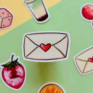 Adesivos de carta de amor para Kindle, adesivo vermelho para livros, decoração para Kindle Kobo, adesivos holográficos à prova d'água, presente para amantes de livros, dia dos namorados