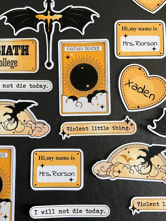 Fourth Wing Sticker Pack Kindle Stickers Fantasy Sticker Pack Xaden Stickers Onyx Storm Iron Flame Waterproof Stickers Bookish Lover Gift
