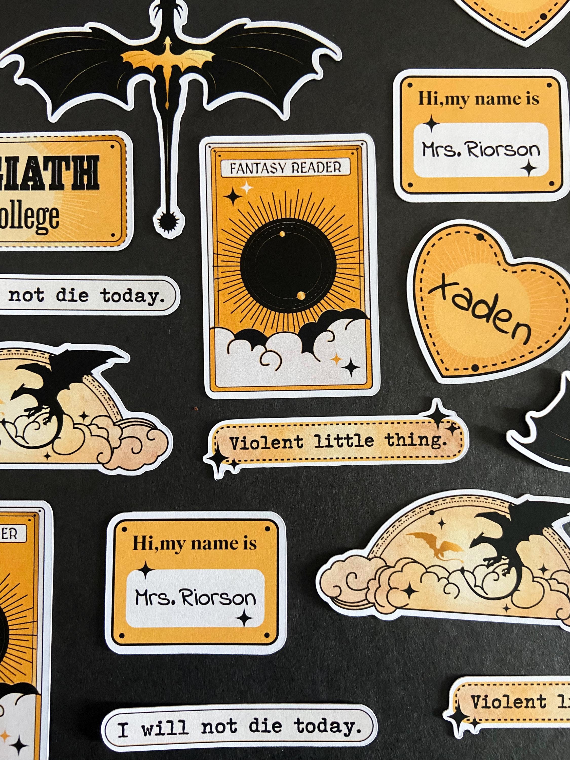 Fourth Wing Sticker Pack Kindle Stickers Fantasy Sticker Pack Xaden Stickers Onyx Storm Iron Flame Waterproof Stickers Bookish Lover Gift