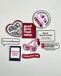 Pack Kindle Stickers Red Bookish Sticker Pack Kindle Kobo Decor Reader Themed Waterproof Holographic Matte Book Stickers Book Lover Gift product logo