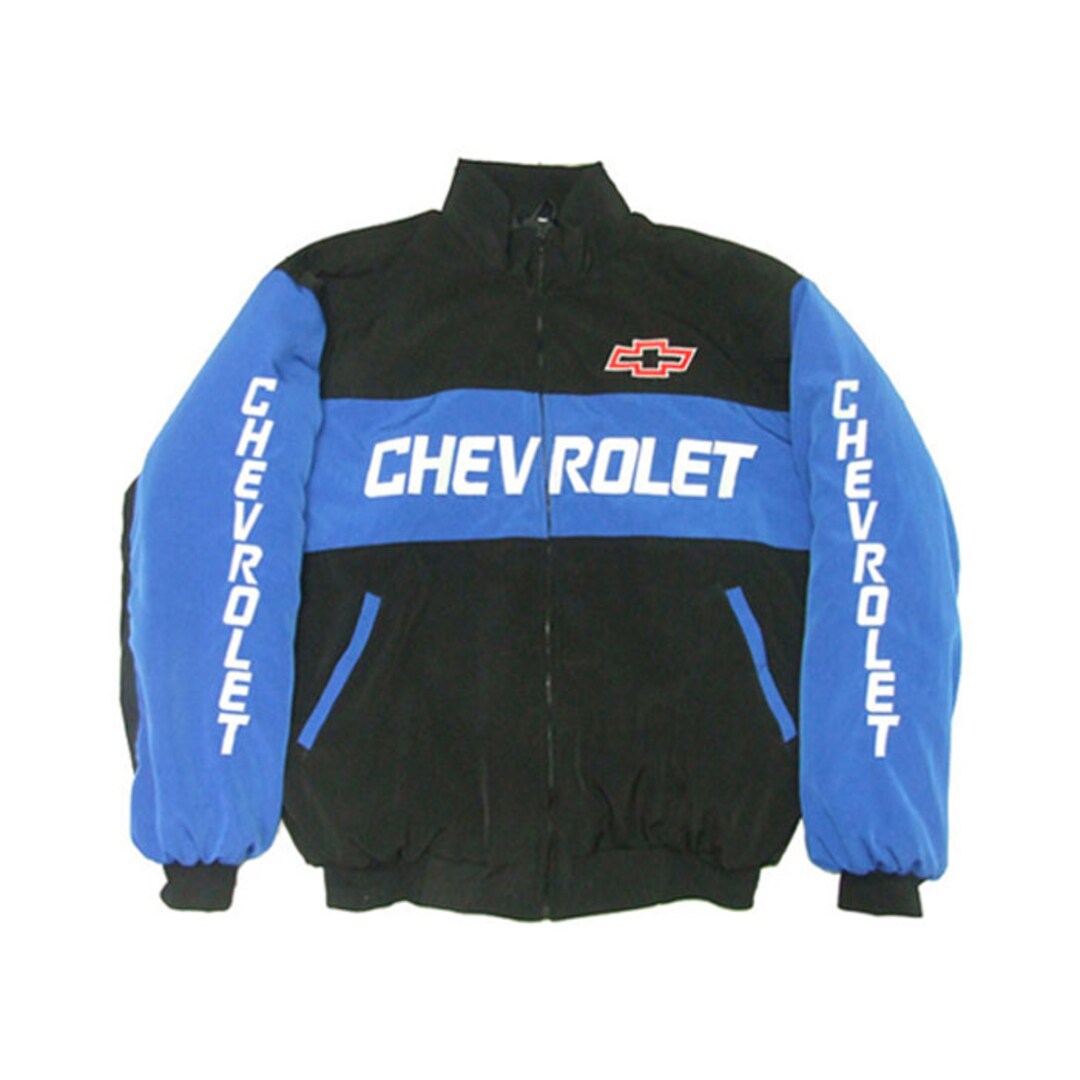 Chevrolet Racing Embroidered Blue u0026 Black Jacket Coat Racing Jacket Nascar  Racing Racing Jacket Vintage Jacket Sport Jacket - Etsy