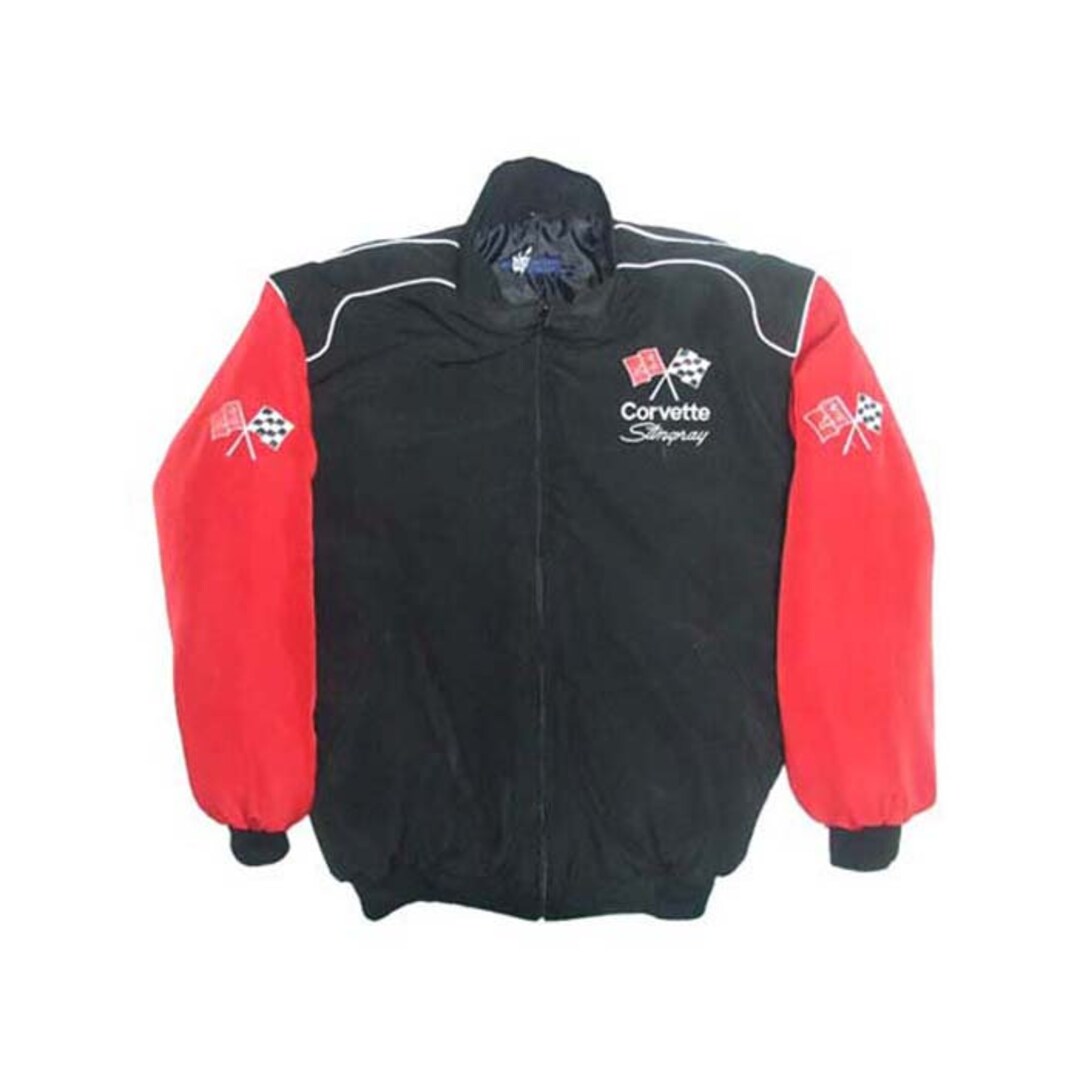 Corvette C3 Racing Jacket Black Red Man Nascar Racing Etsy