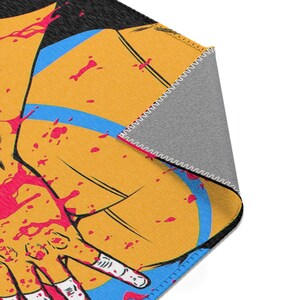 Invincible Custom Rug Vibrant Invincible-mark Comic Style Area Rug, Unique Home Decor for ...