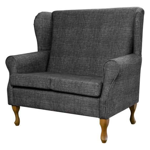 Two seater wingback sofa discount