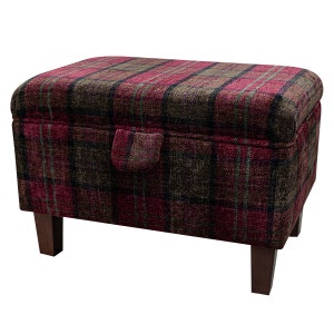 Tartan Footstool Etsy UK