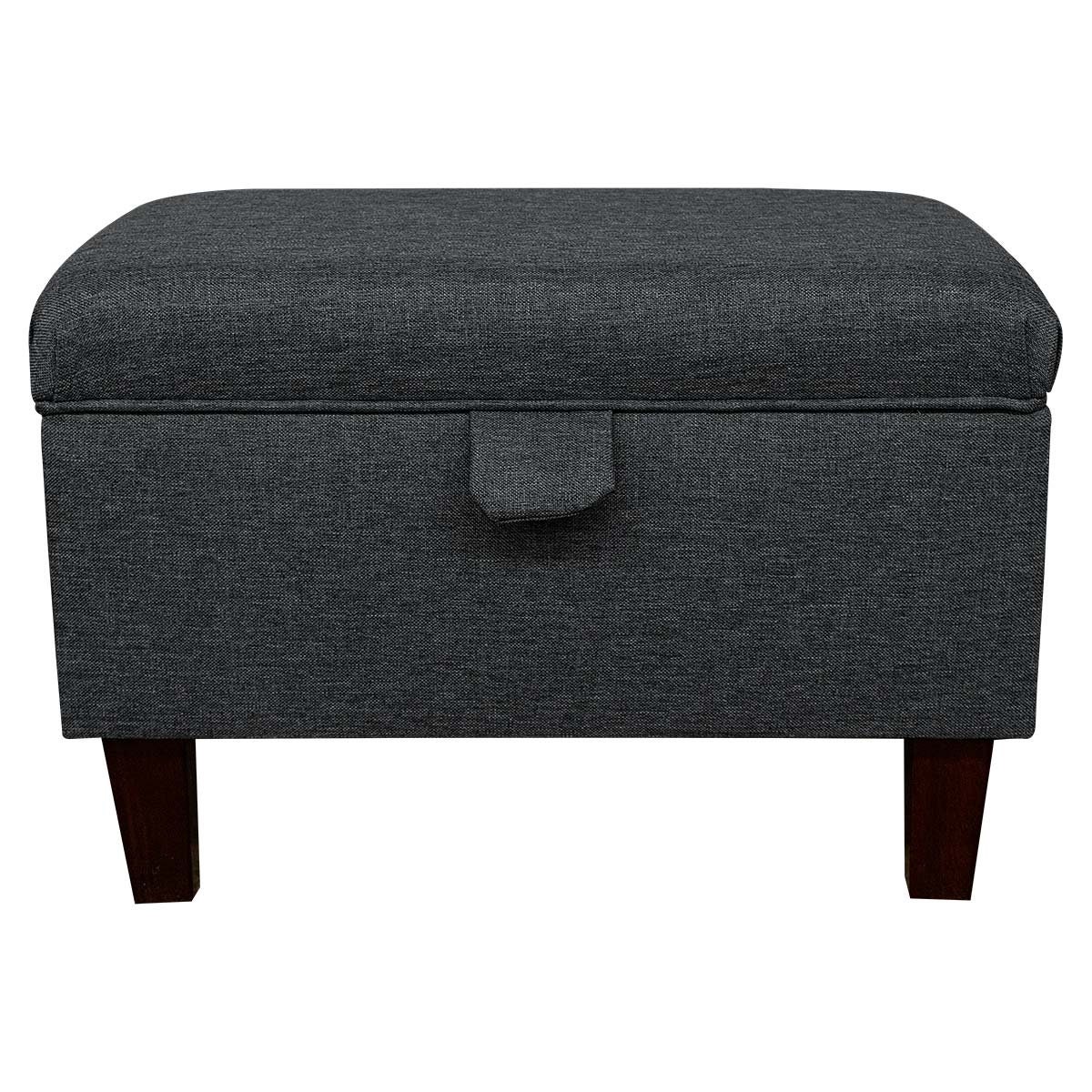 Buy Charcoal Grey Storage Ottoman Footstool Luxury Upholstered Pouffe British Handmade to Order Online in India Etsy