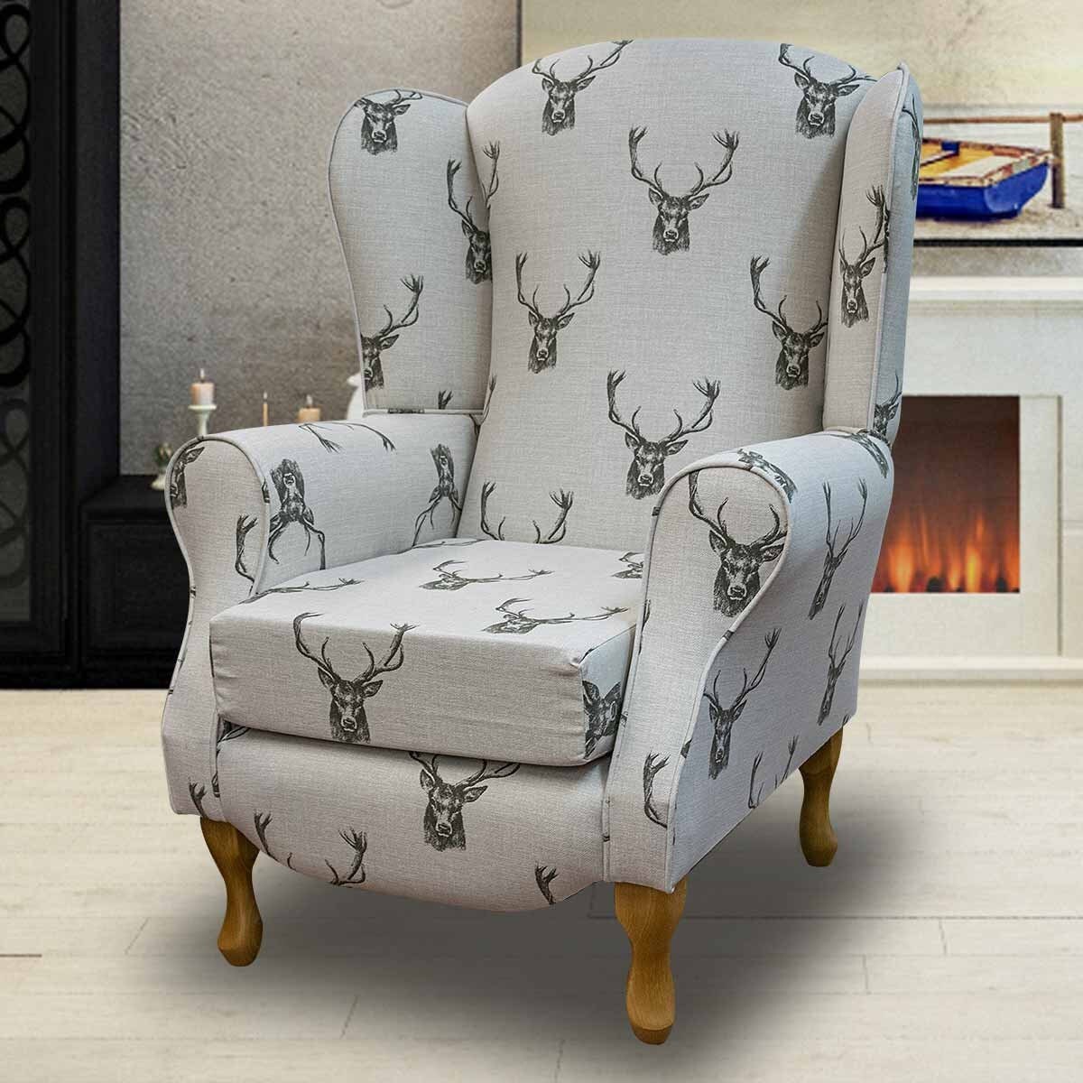 Stag Padded Fireside Wingback Armchair Superior Comfort Soft Handmade Luxury Accent Chair British Bespoke Made Etsy