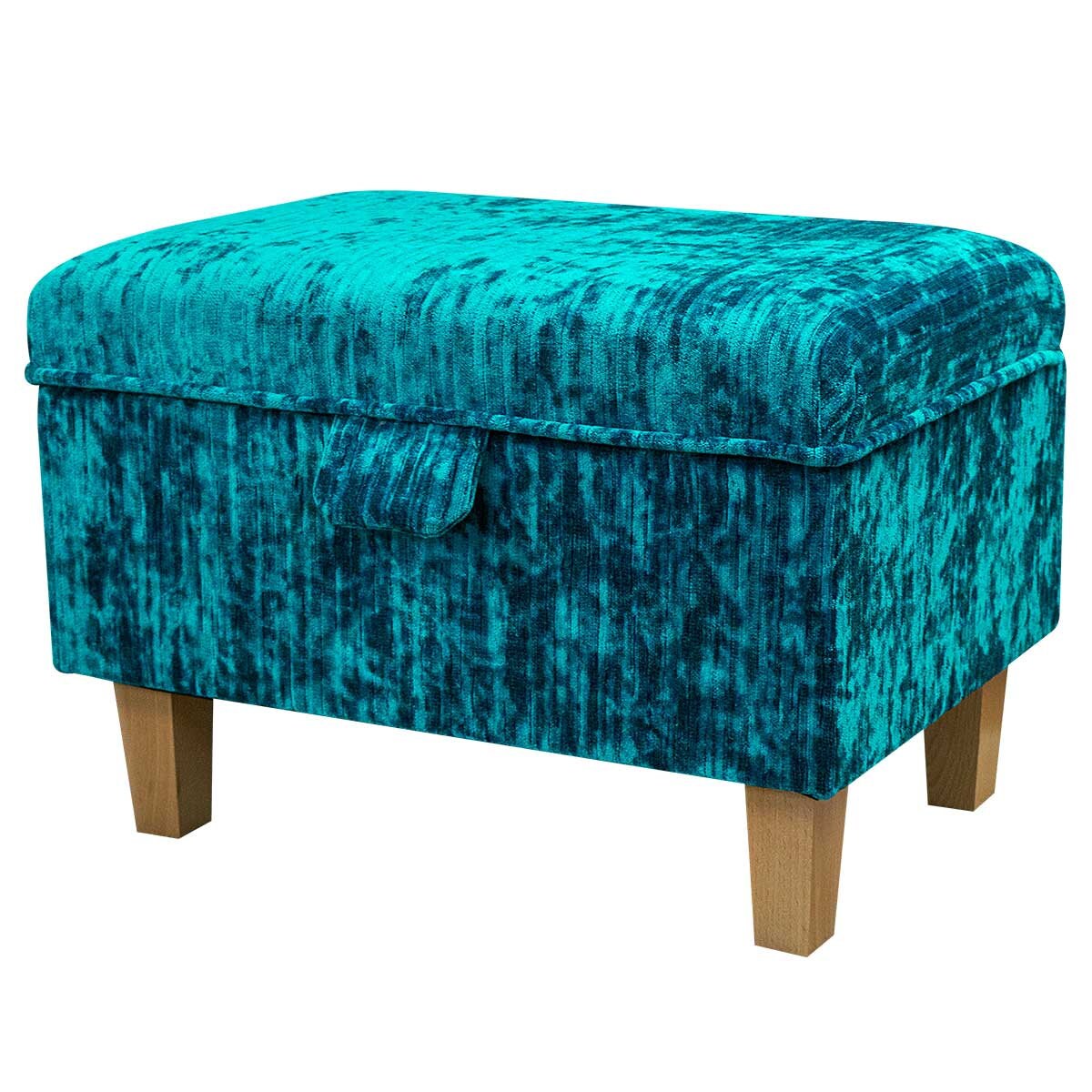 Teal ottoman footstool discount
