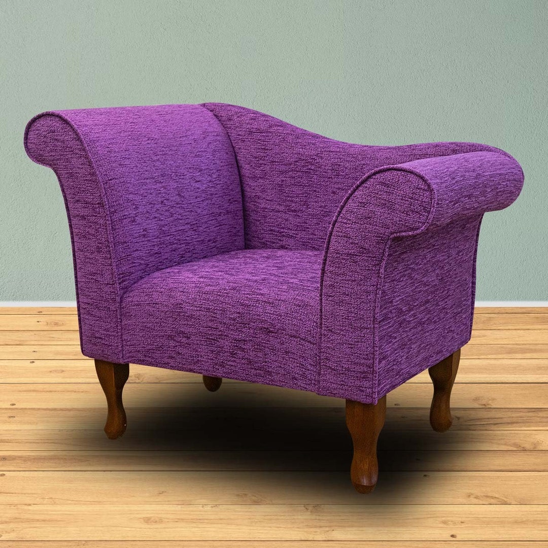 Purple Boucle Designer Chaise Chair Luxury Bedroom Living - Etsy