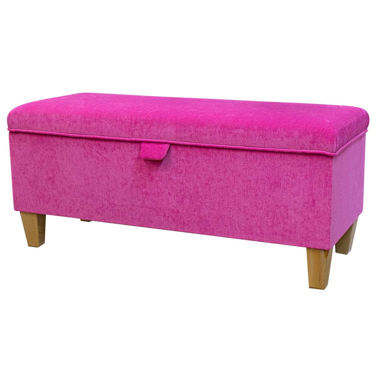 Fuchsia Pink Storage Bench Handmade Bedroom Ottoman Trunk Seat British Bespoke Made Etsy