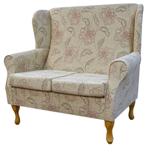 Two seater wingback sofa discount
