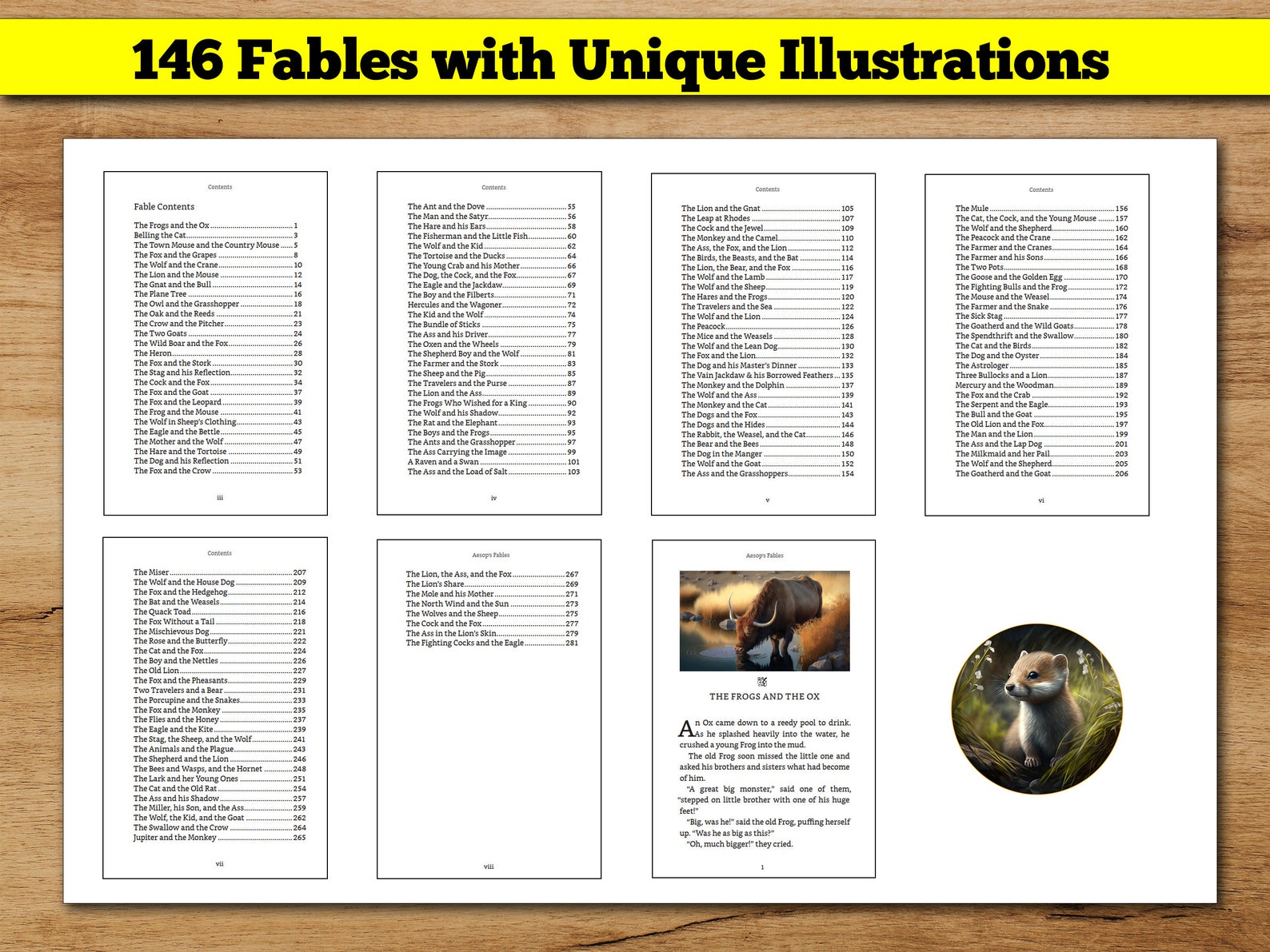 Fable Text Aesop's Fables Ebook: Illustrated Edition, Morality Lessons (PDF & Epub ...