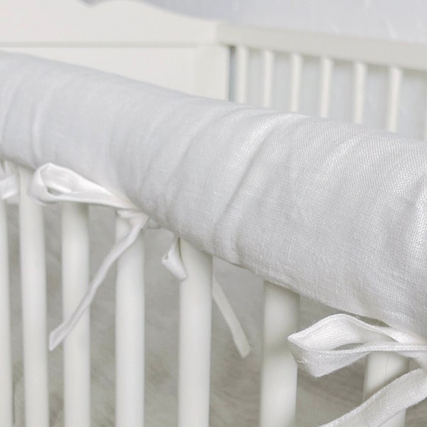 thumbnail interactive-video image 1 of Handmade Grey Cot Rail Cover / Crib Teething Pad – Charcoal, 1 Piece – Soft & Safe 1 of 5