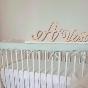 Muślinowa osłona na barierkę łóżeczka: Jasnozielona