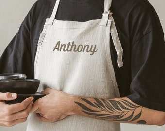 Personalized UNISEX linen APRON