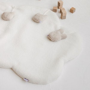 BABY Play Mat Rug PLUSH Teddy with Optional Activity Toys | Soft Teddy Material for Play and Decor