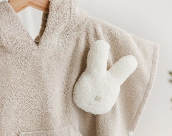 Toddler Terry Cloth Poncho Towel: Hooded Beach Cover-Up