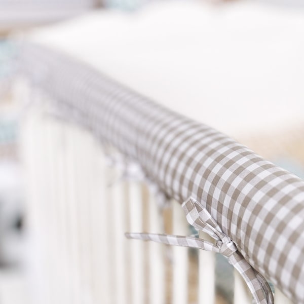 Beige Cotton Rail Cover padded