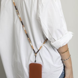 Beaded Crossbody Phone Strap / Iphone Case With Long Strap / Handmade Phone Strap /Hands Free