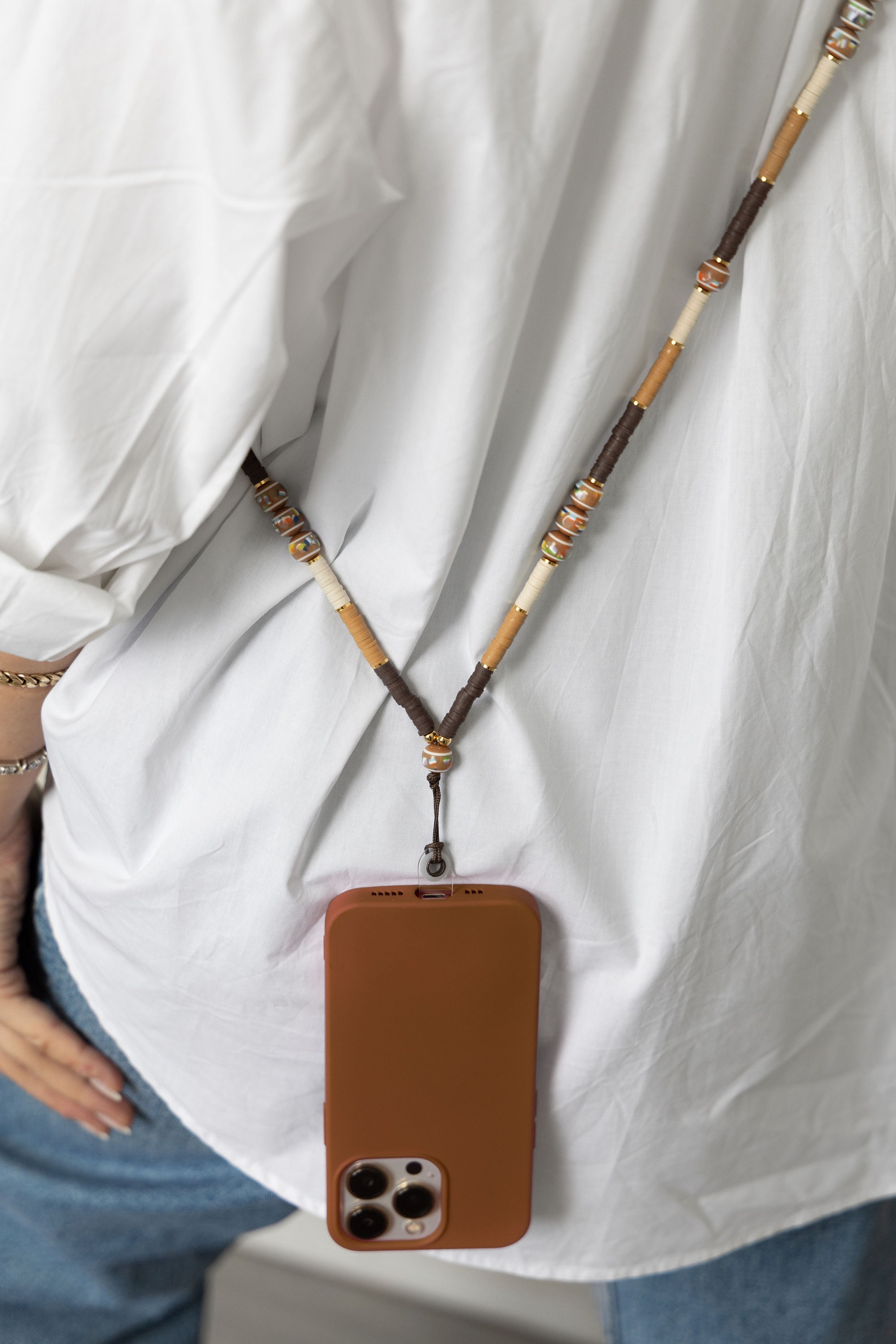 iPhoneケース Her lip to - HLT Scarf Hand Chain iPhone Case Amazon.com: Chain Beads Pendant Hand Strap Hang Phone Charm