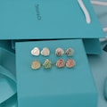 Tiffany Heart Earrings, Petite Earrings, Sterling Silver Stud Earrings, Designer Jewelry, Gift for Her,