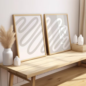 Set of 2 Neutral Abstract, Minimalistic, Abstract Wall Art, Home Decor, Modern Art, Modern Wall Art, Beige Aesthetic.