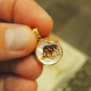 14k Solid Gold Taurus Zodiac, Necklace, Personalized Gold, Taurus Zodiac Pendant, Delicate Taurus Zodiac Charm, Zodiac Gold,14k Gold Jewelry