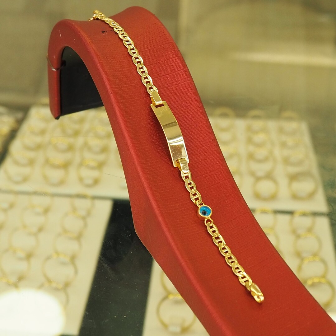 14k Gold Baby Bracelet, Baby Girl and Boy Gold Bracelet, Gold Baby ID