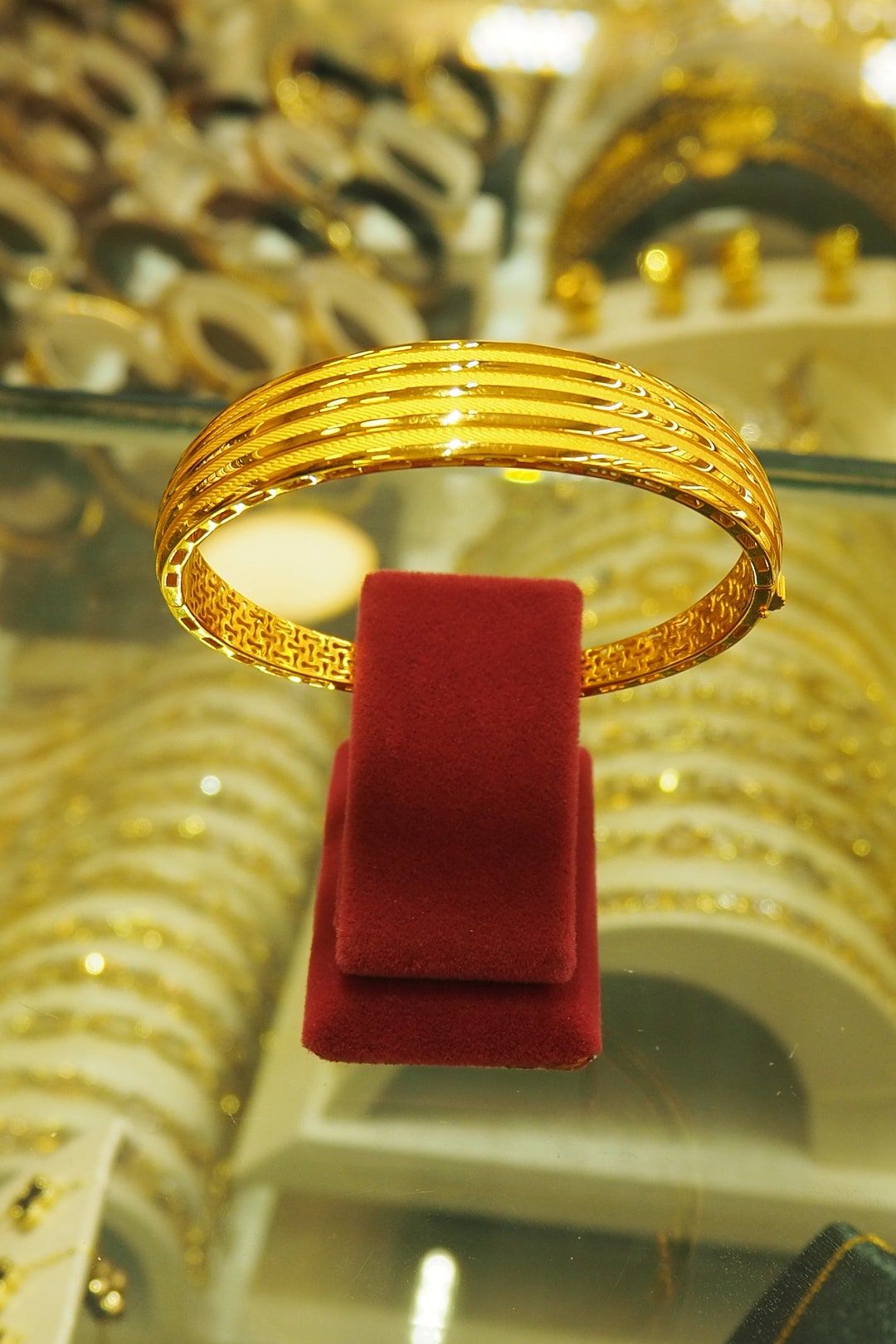 22k Solid Gold Bangle Bracelet, Gold Bangle, 22k Gold Jewelry, 22k