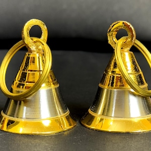 Set mit 6 dekorativen Messingglocken mit rundem Kadi-Ring für Haustiere Kragenglocke und Dekorationswandbehang
