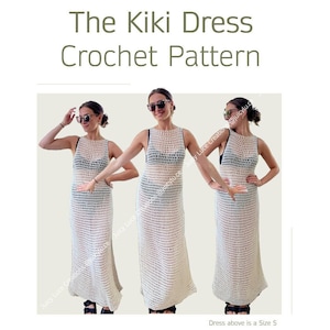 The Kiki Crochet Dress Pattern - Beginner Friendly Crochet Beach Dress Pattern - Instant Download PDF - @juicylu.ce
