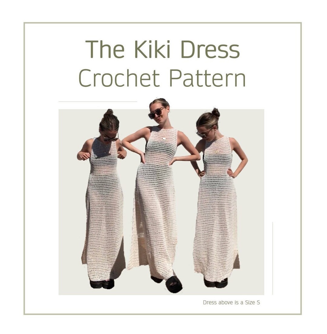 The Kiki Crochet Dress Pattern  Crochet Beach Dress Pattern