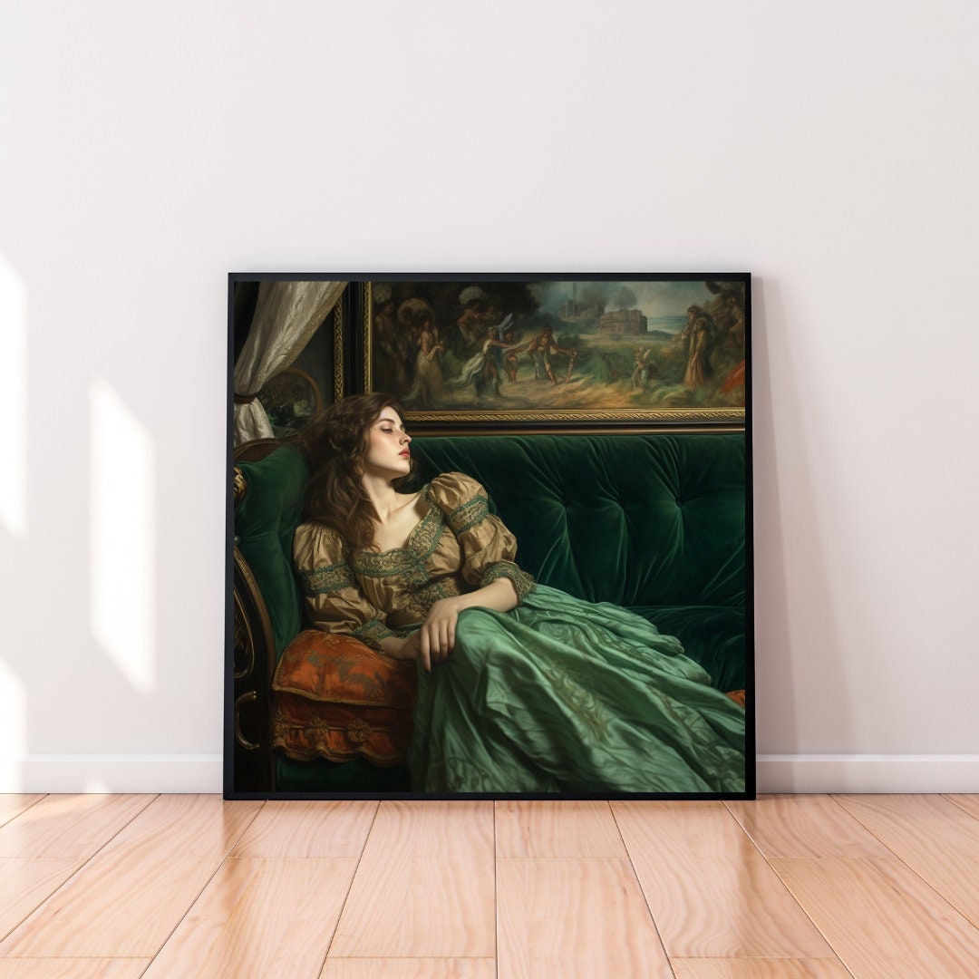 Giclée Decadent Young Woman Wall Art Print Vintage 19th - Etsy