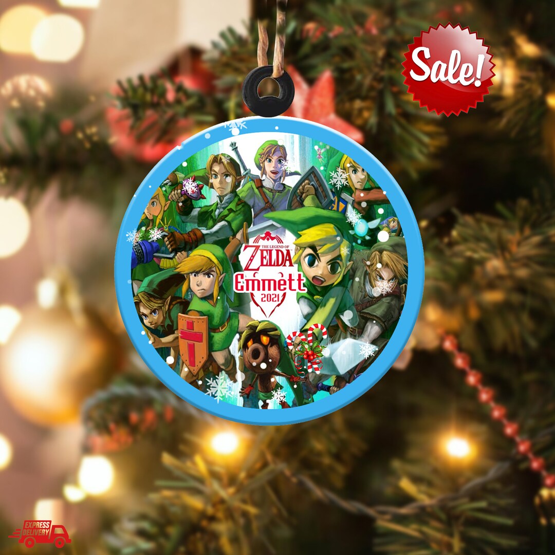 Personalized the Legend of Zelda Christmas Ornament Custom Etsy