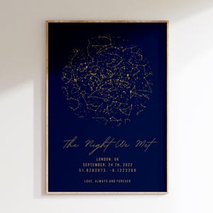 Mappa stellare personalizzata per data, Luce notturna con mappa stellare, Mappa delle costellazioni personalizzata, Cielo notturno per data, Regalo di fidanzamento per lui e per lei, regalo per la mamma