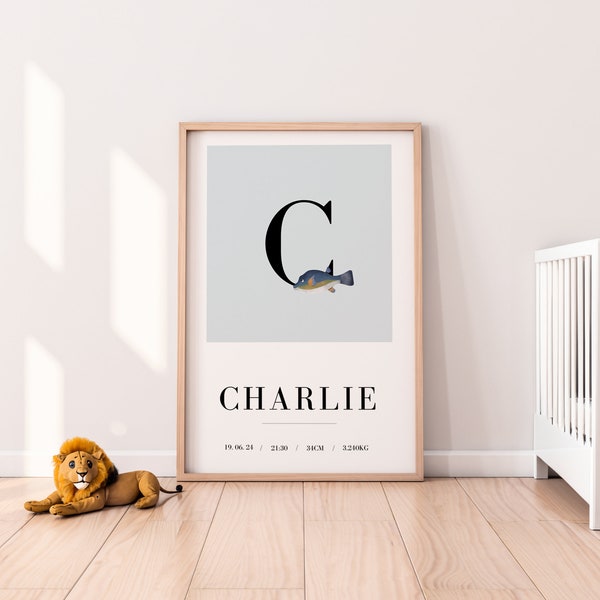 Minimalistisches Geburtsposter, Geschenk zur Geburt, Eltern, Baby, Mama und Papa, personalisierbar