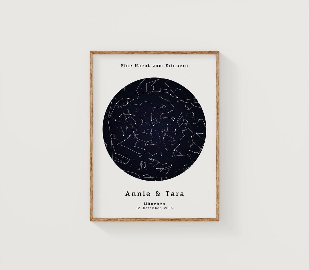 Star Map Custom Poster Print Personalized Couples Gift Star Chart ...